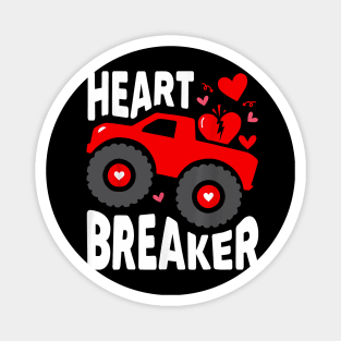 Heart Breaker Monster Truck Toddler Boys Girl Valentines Day Magnet